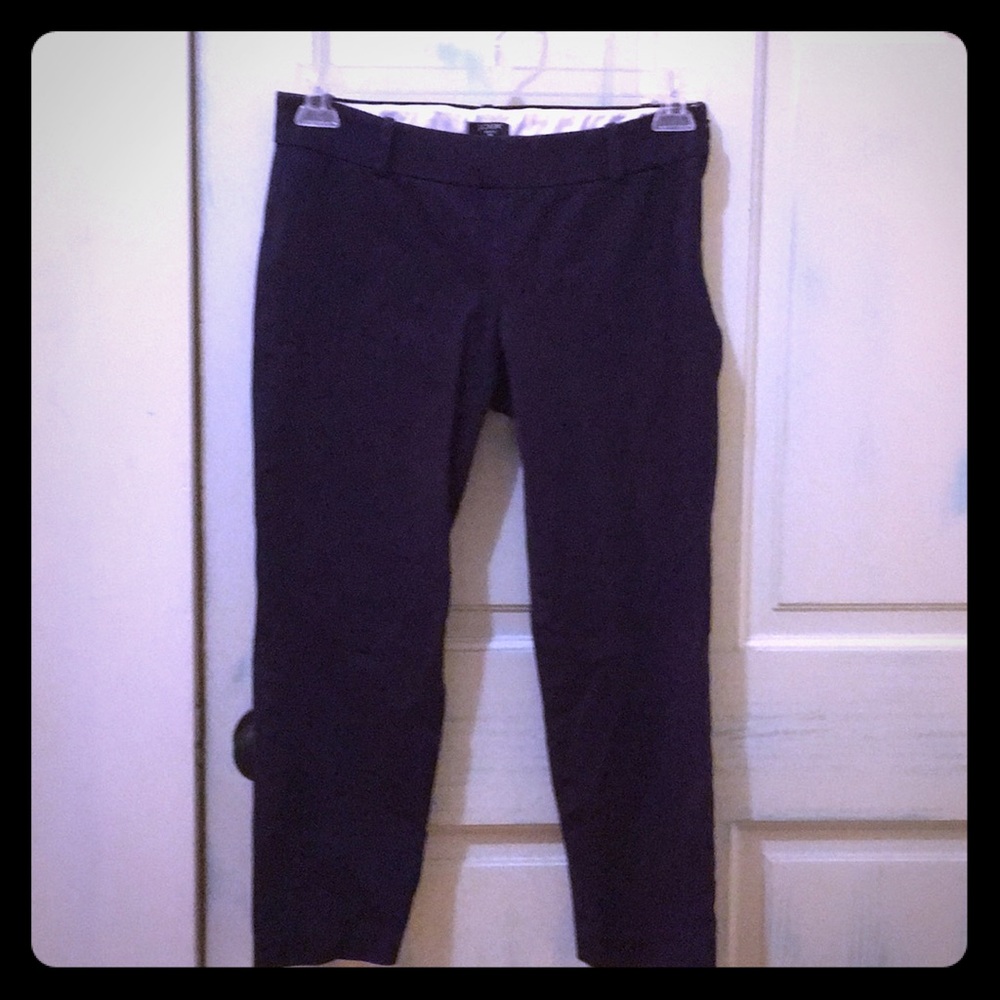 Navy Blue Cropped Pants